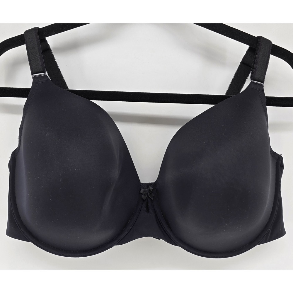 Torrid Curve Black Perfect Coverage T-Shirt Bra 46DD Back Smoothing Underwire
